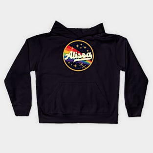 Alissa // Rainbow In Space Vintage Style Kids Hoodie